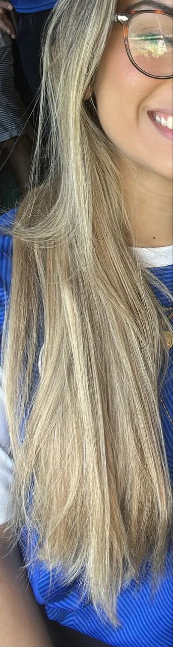 MEGA HAIR LOIRO PONTO AMERICANO 50cm - Foto 4