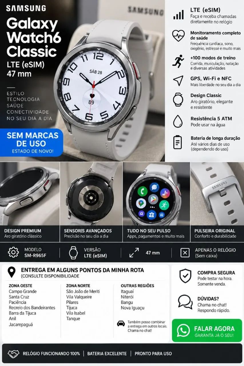 Galaxy Watch6 Classic + (47mm) + LTE - Foto 3