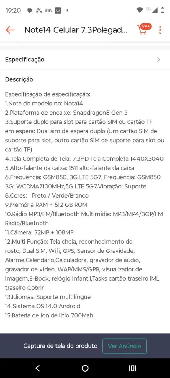 Smartphone note 14 barato - Foto 2