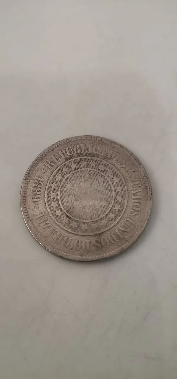 Moeda Antigas 200 Reis 15/Nov/1889 - Foto 3