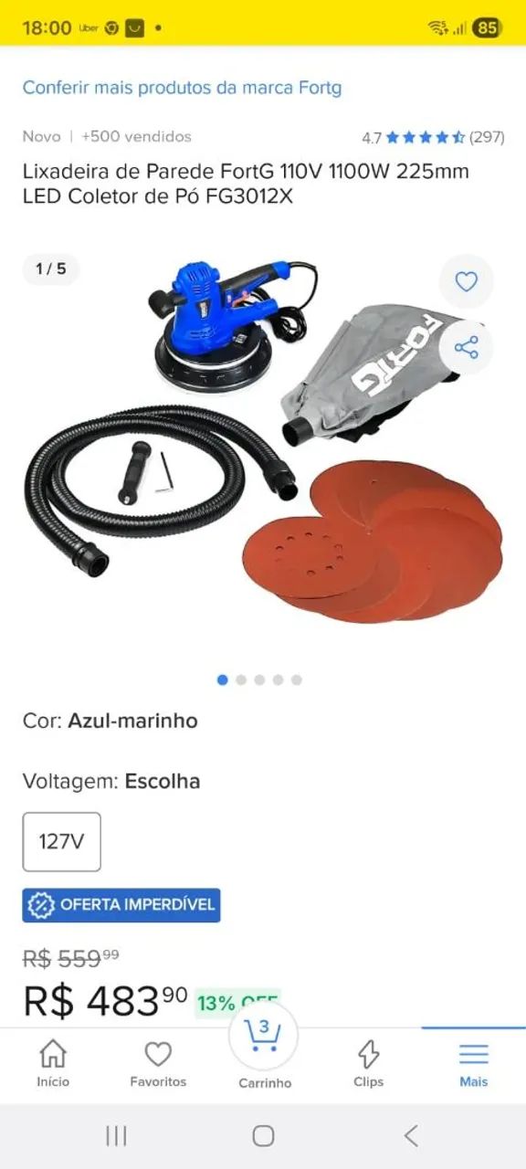 Lixadeira de parede 65153852259331120