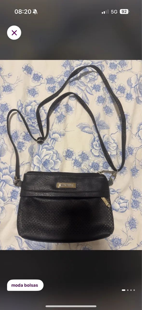 Bolsa de ombro preta 