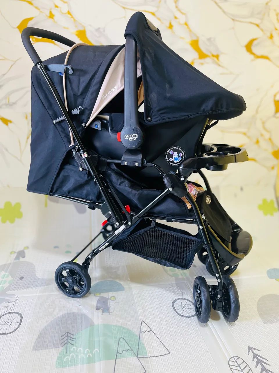 Carrinho de bebê, bebê conforto e adaptadores COSCO Waves, promoção  - Foto 5