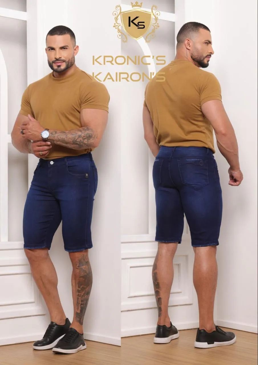 Bermudas masculinas Jeans Ótimo caimento Promoção  - Foto 2