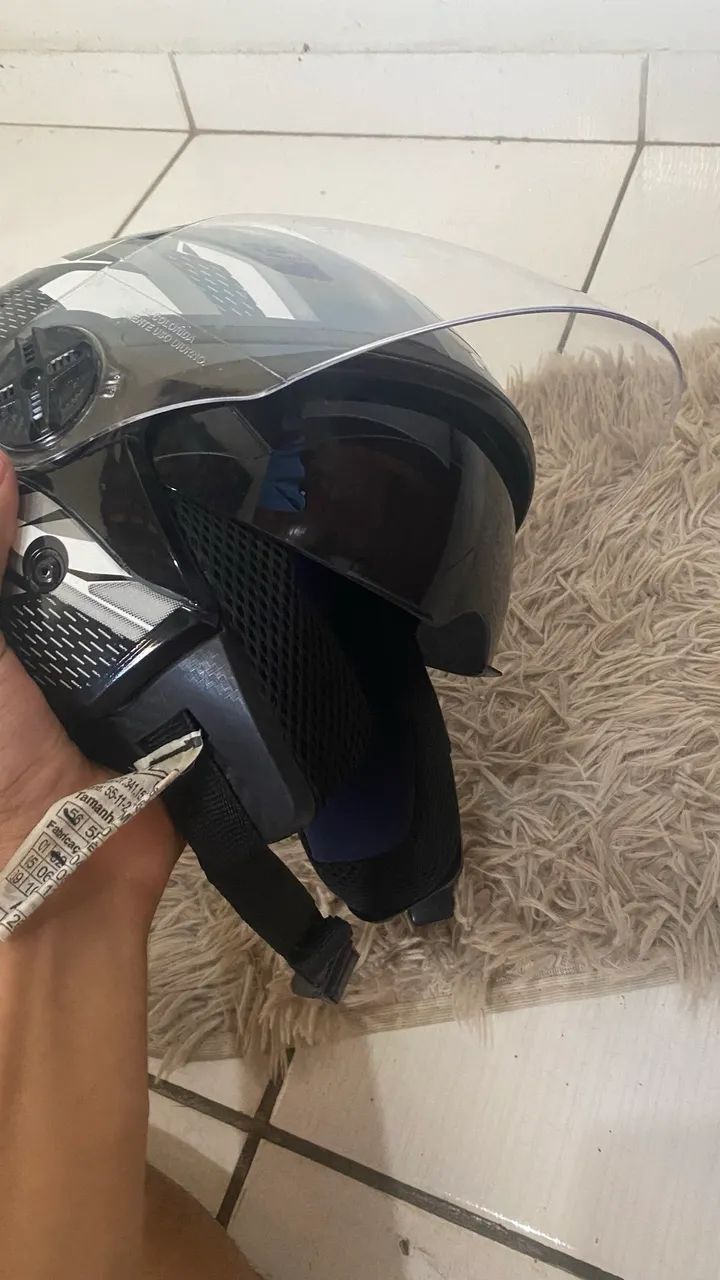 CAPACETE FW3 ABERTO COM ÓCULOS  - Foto 4