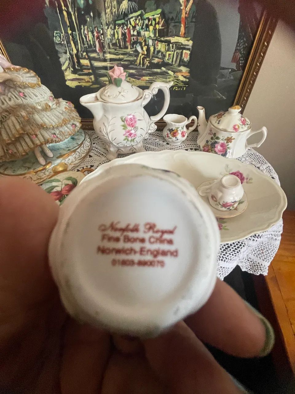 CONJUNTO MINIATURA CHÁ/CAFÉ ALEMÃO SELADO E NUMERADO VINTAGE  - Foto 5