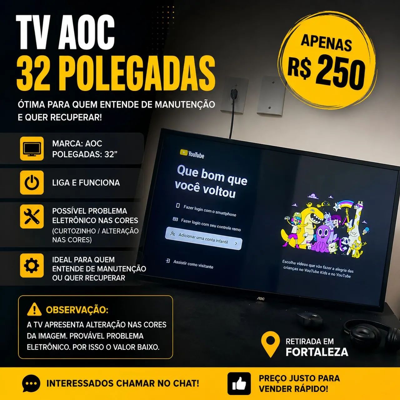 TV AOC 32 POLEGADAS 