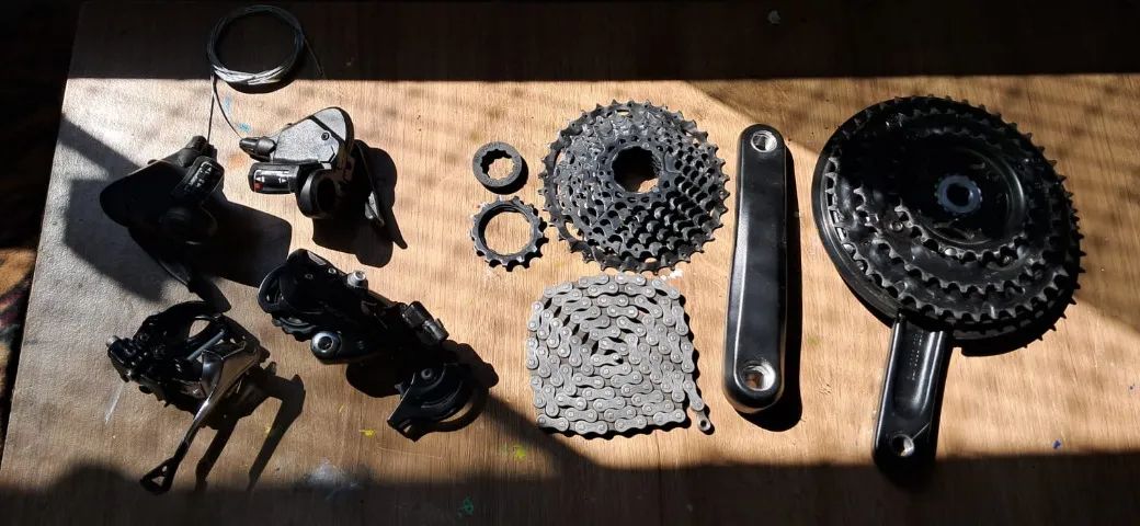 Kit de transmissão 3x8 - microshift da Rockrider ST 120 - Foto 5