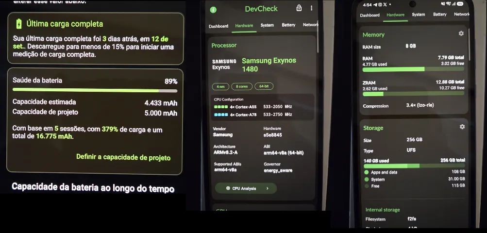 Galaxy A55 256gb 8Gb RAM Azul Marinho - Foto 5