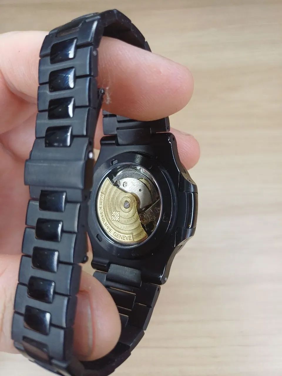 Relógio patek Philippe Nautilus preto  - Foto 5