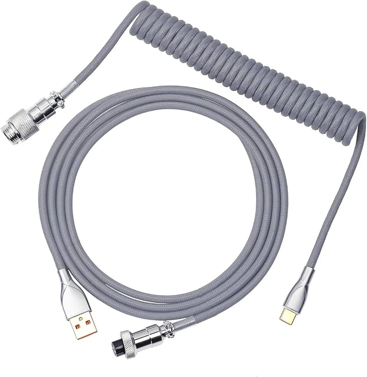 Cabo Coiled Cinza