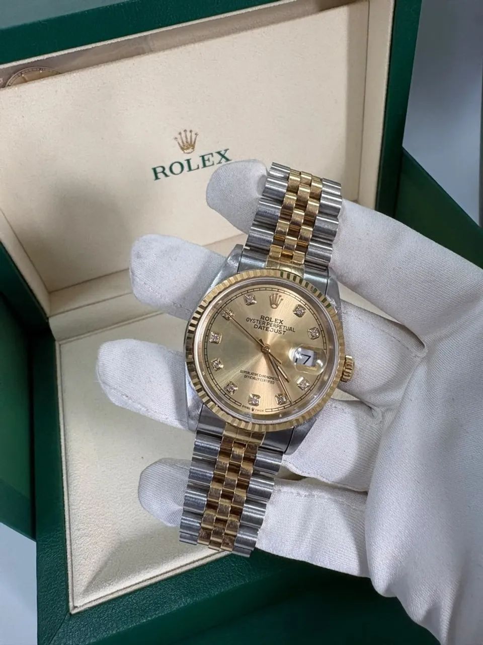 Relógio Rolex Datejust 36mm* aço e ouro