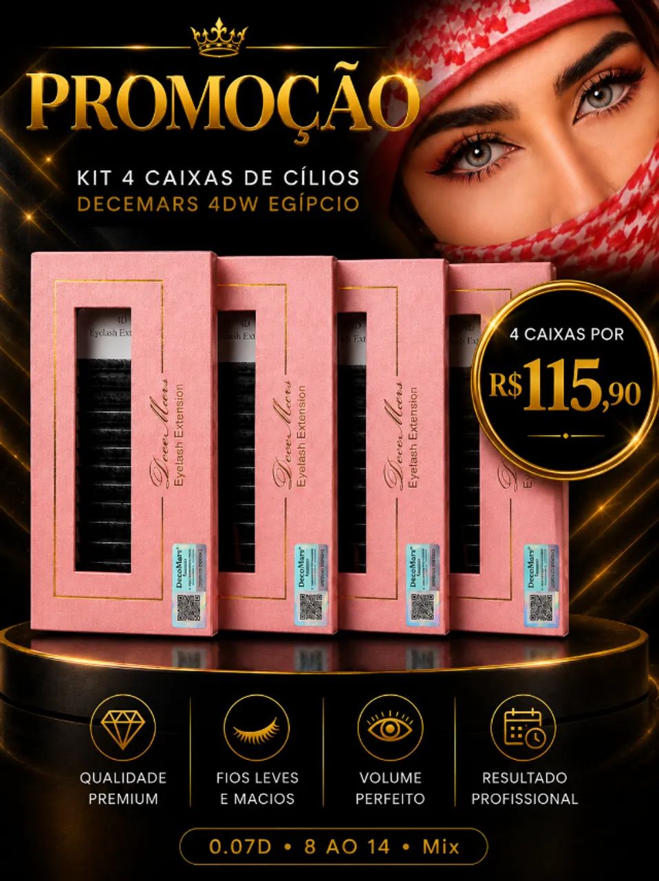 Kit de Cílios 4Dw