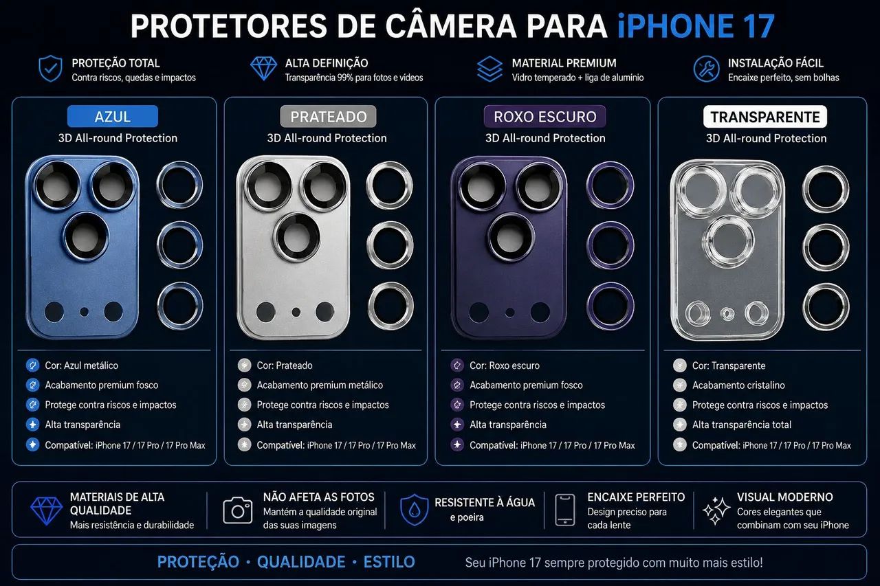 Películas + Protetores iPhone 17 Pro - Foto 2