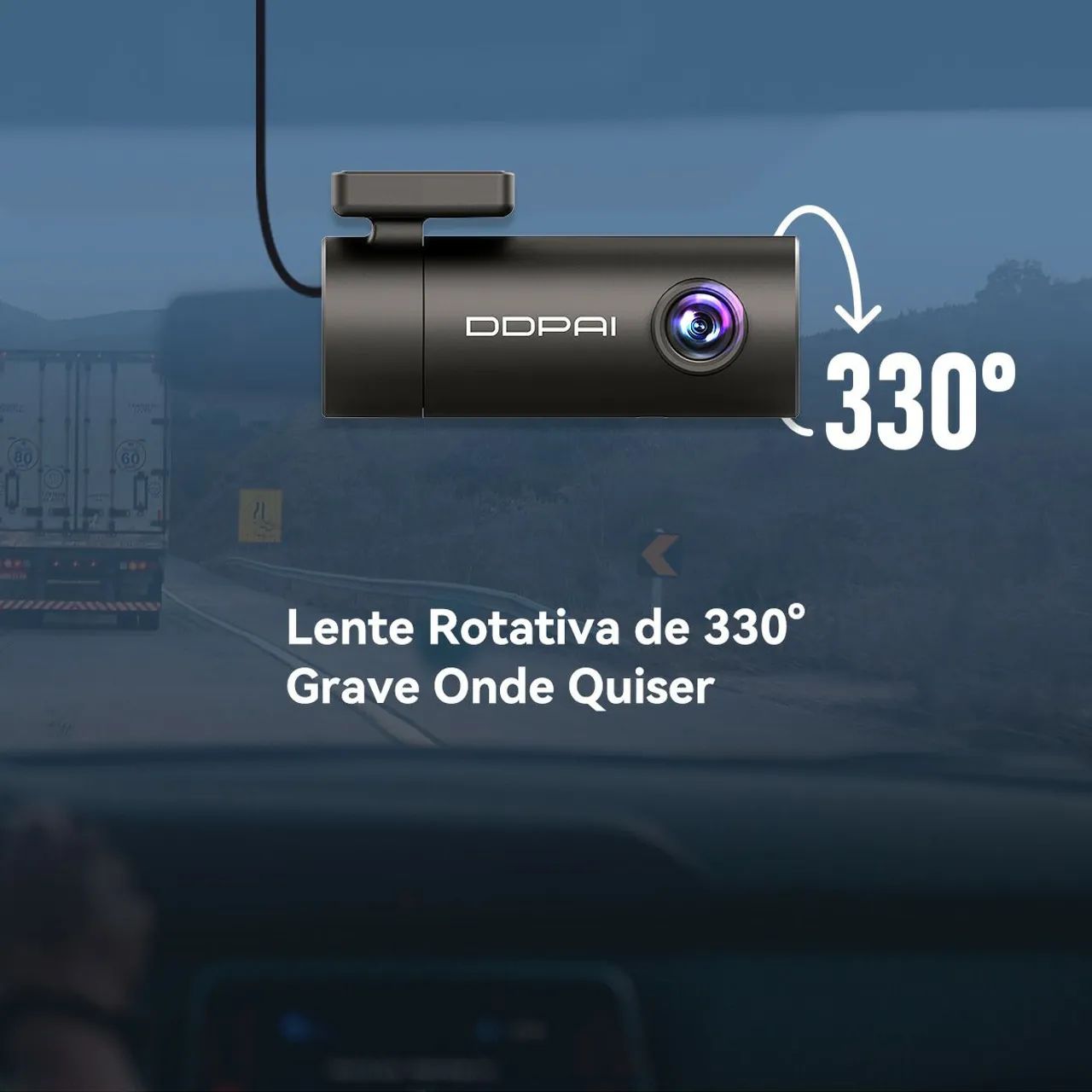 Câmera Veicular Mini Pro 1296p Ddpai Visão Noturna Sensor G Mini Pro - Foto 4