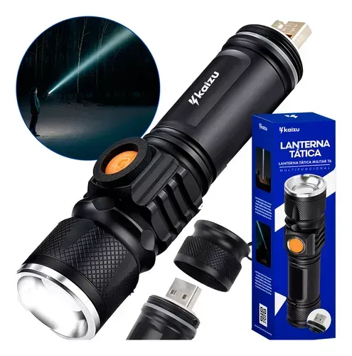 Mini Lanterna Compacta Led Iluminação Forte Usb 3 Modos Bommax Bm