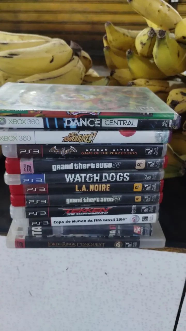 10 jogos de PS2 e 2 de Xbox 