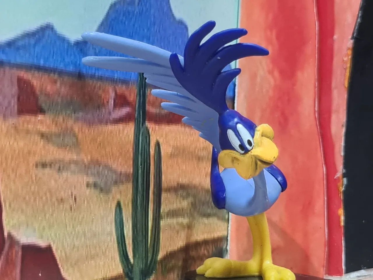 Diorama miniatura do Papa Léguas e o Coyote.  - Foto 4