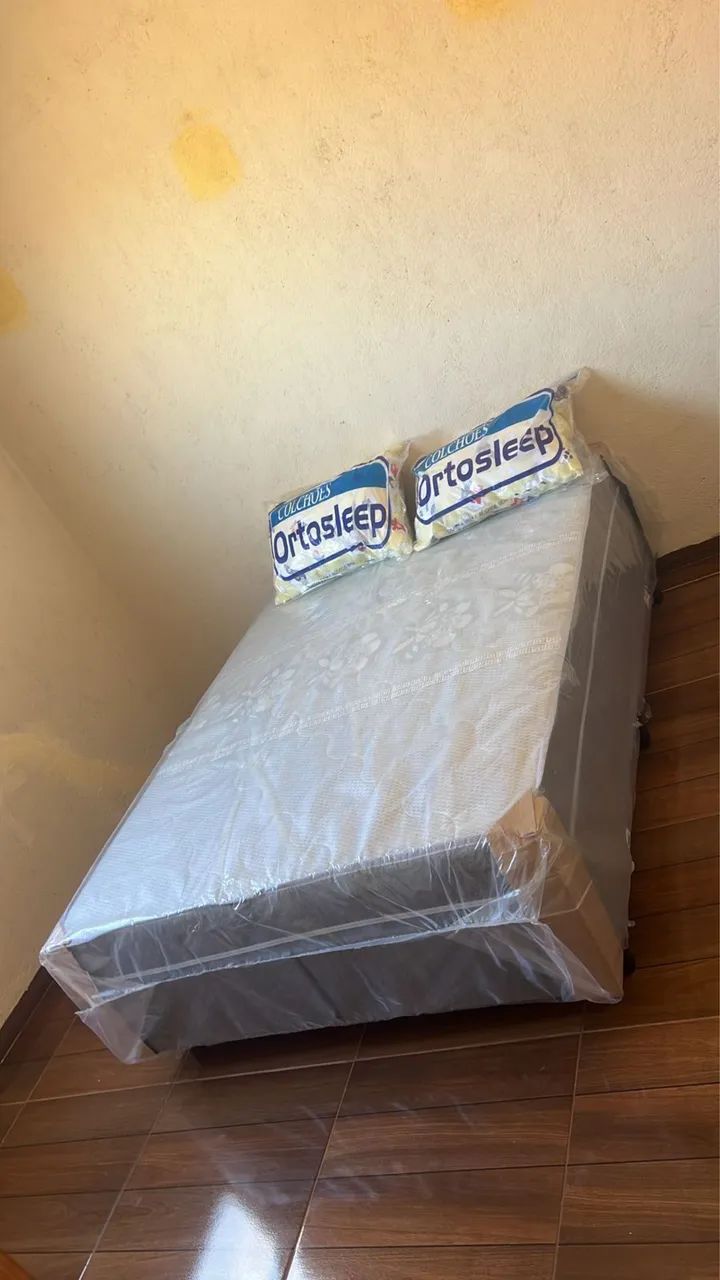 Cama box casal completa novas mega promoçao