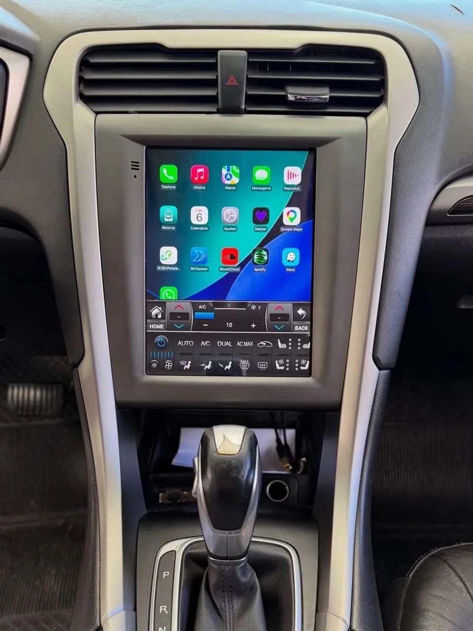 Central Multimídia Tesla Android Fusion 2013 acima CarPlay e Android Auto - Foto 4