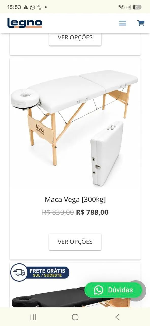 Maca de Massagem Portátil Dobrável - com apoio de cabeça - Foto 2