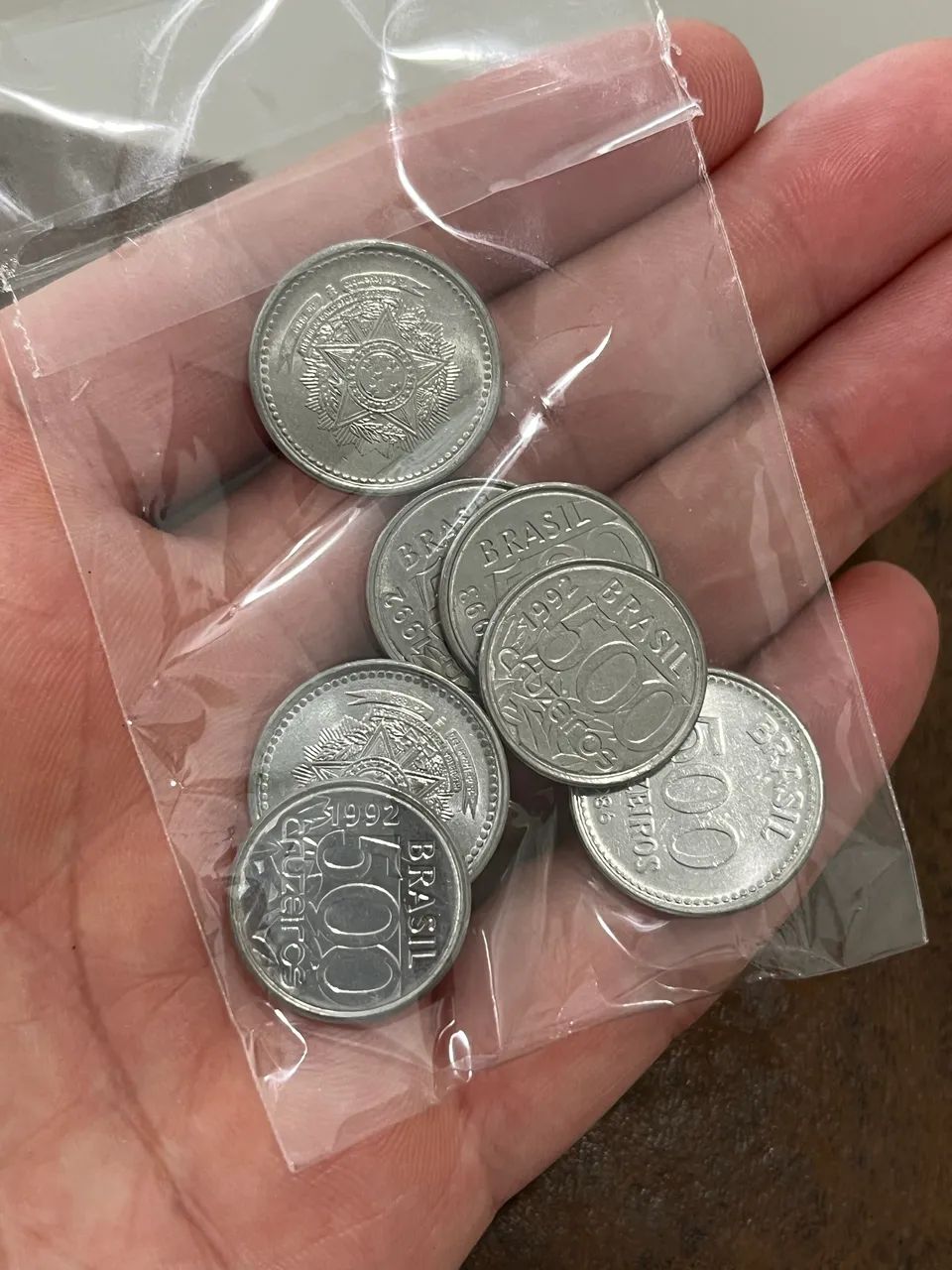 Lote moedas antigas 500 cruzeiros 