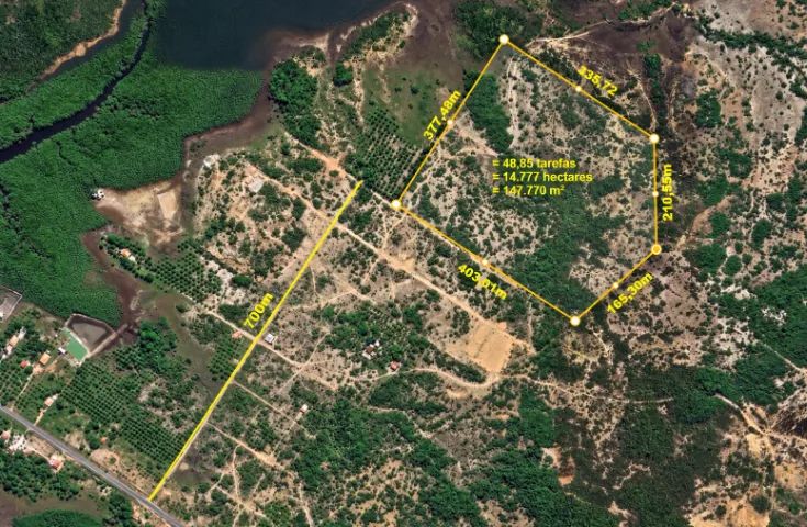 CHÁCARA / SÍTIO  DE 48,4 TAREFAS EM ITAPORANGA D'AJUDA/SE