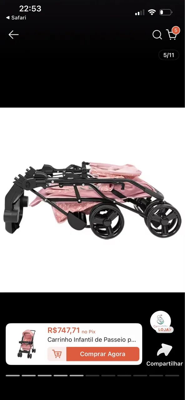 Vendo esse carrinho de bebê novo  - Foto 3