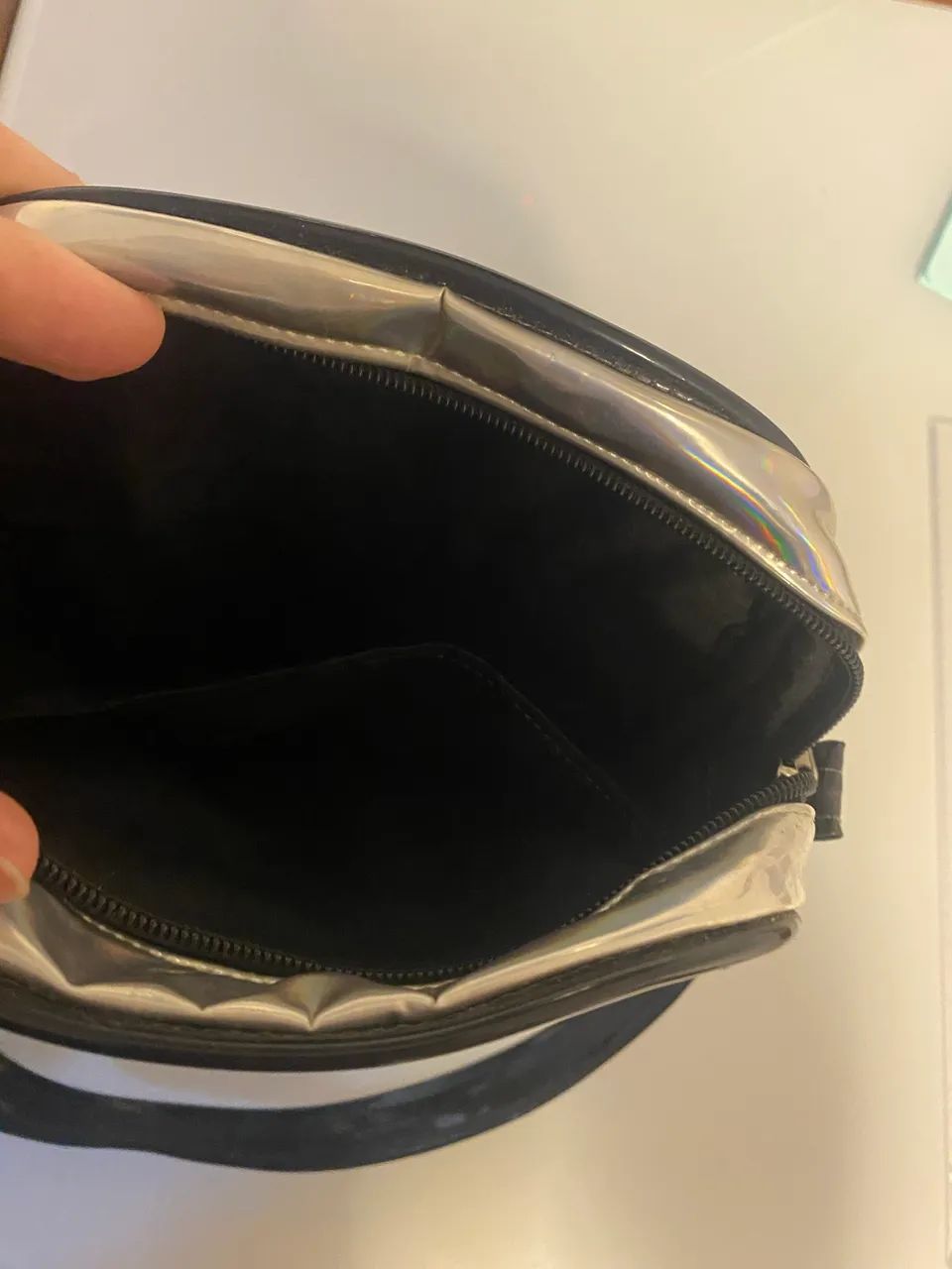 Bolsa prateada 12x22cm - Foto 4