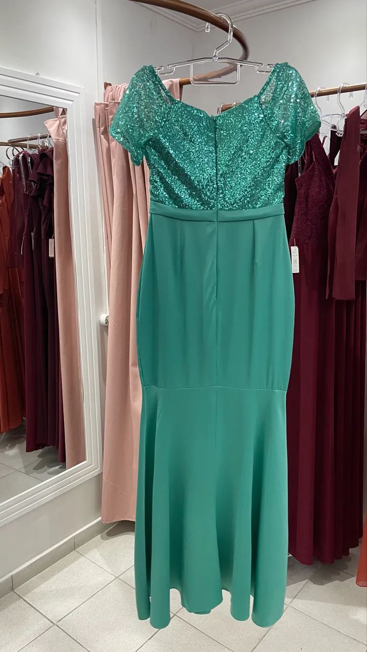 Vestido verde água - Foto 4