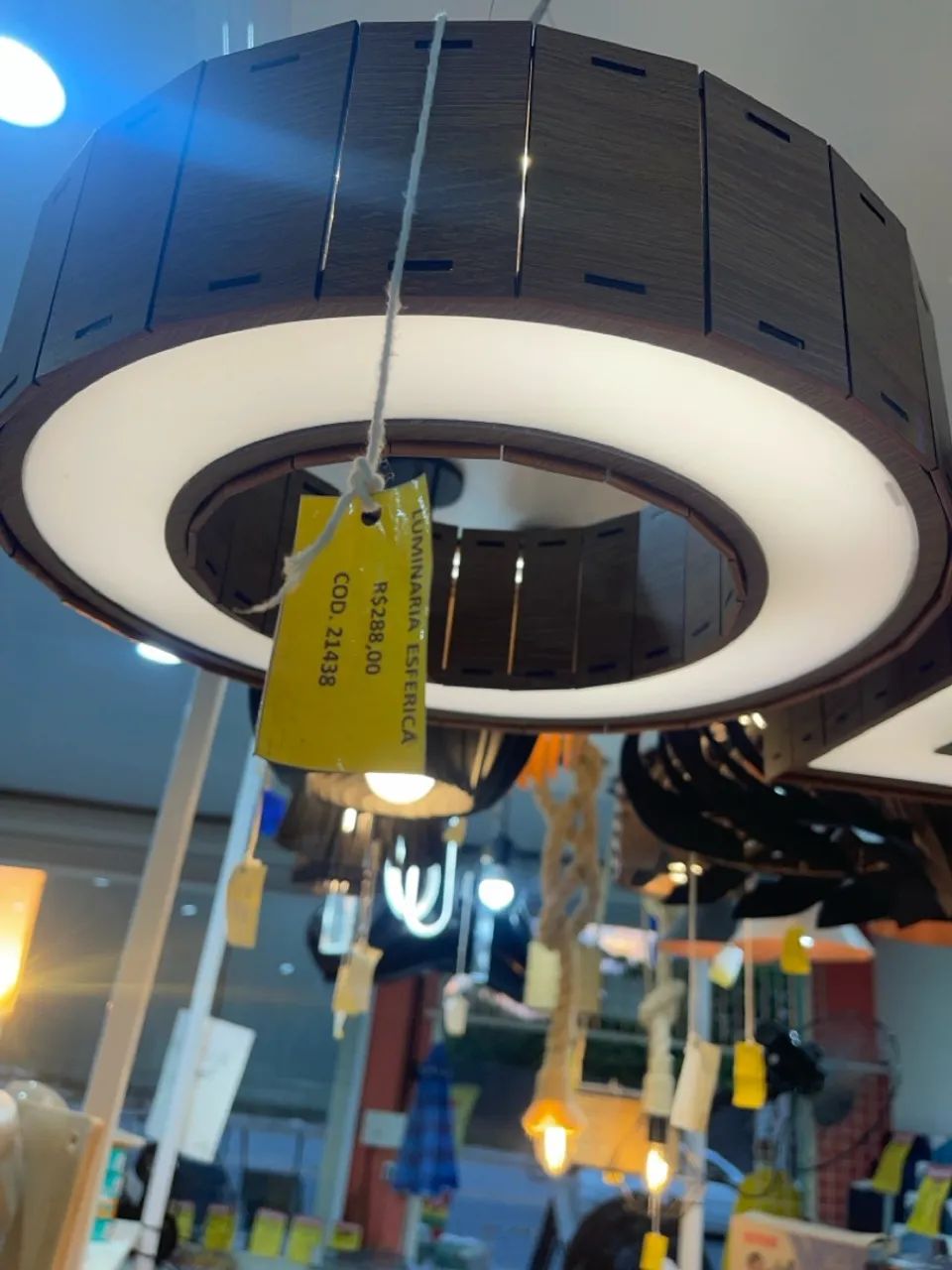 Luminária rústica LED 