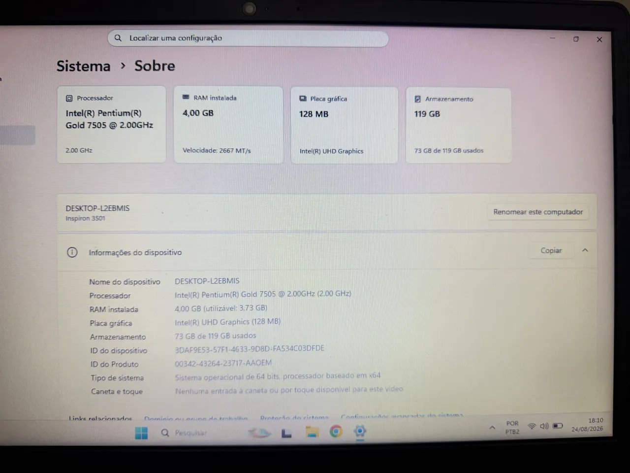 Notebook Dell Inspiron 3501 - Foto 3