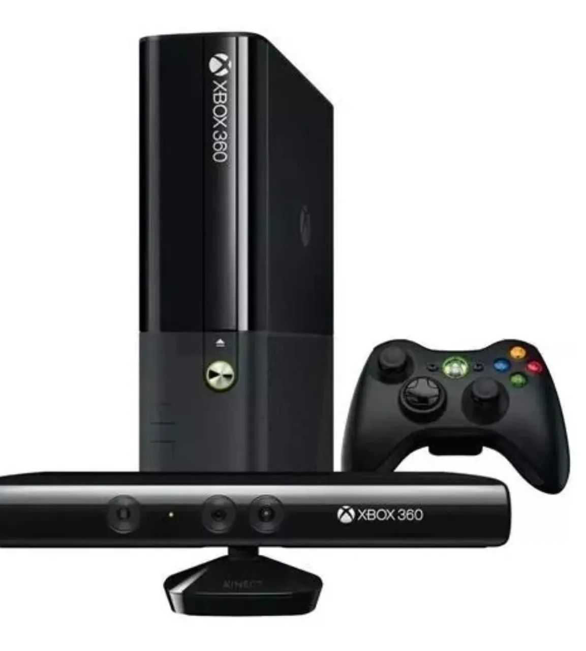 Xbox360 Slim com Kinect e Jogos