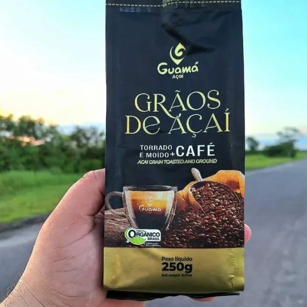 Grãos de Açaí Guamá 250g Torrado e Moído + Café Orgânico 100% Natural - Foto 3
