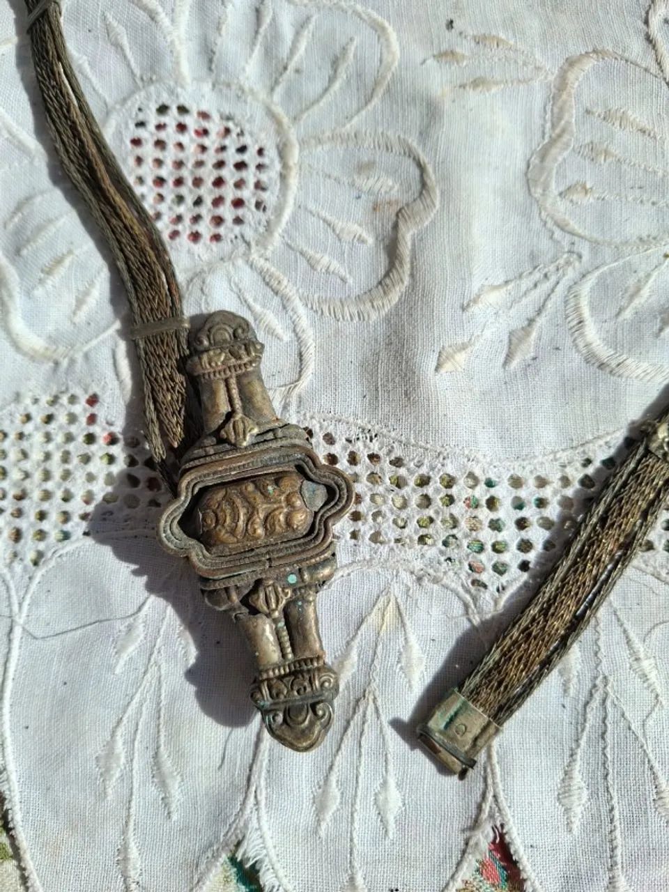 Cinto antigo de metal estilo indiano  - Foto 2