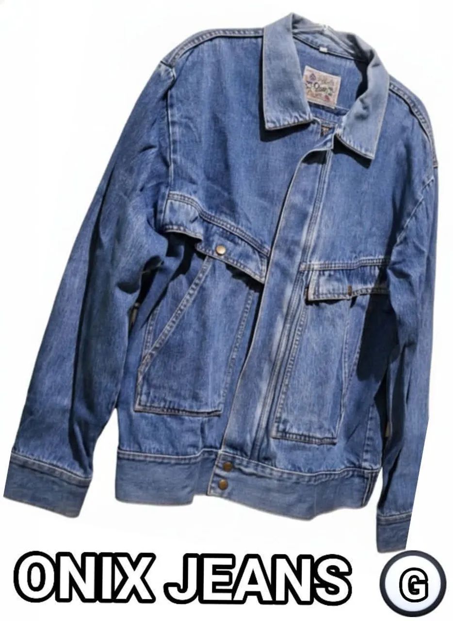 Estilosa Jaqueta Vintage Onix Jeans Tamanho G Relíquia! Mto Linda Perfeita P/ compor Look! - Foto 5