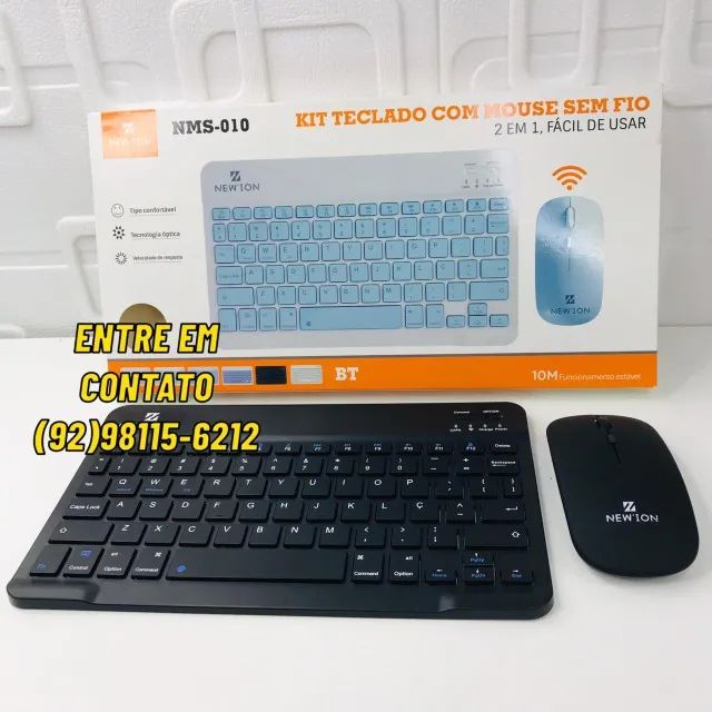 Teclado com Mouse Bluetooth Sem Fio - Entrega das 9 até 22hrs - Foto 2