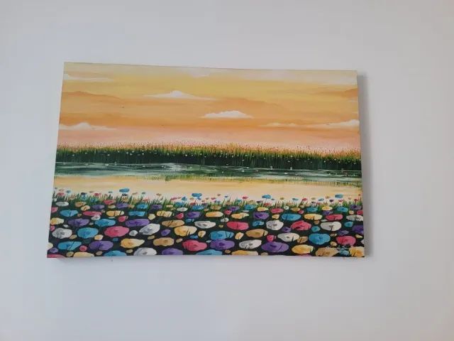 Quadro pintura à óleo 55x27 