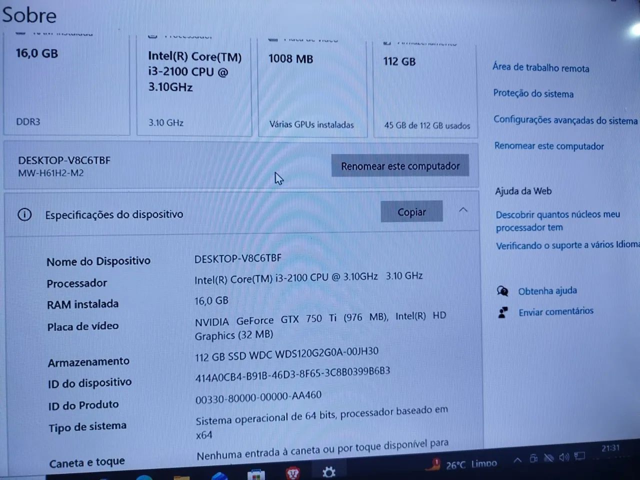 Computador/Pc para jogos de entrada - Foto 3
