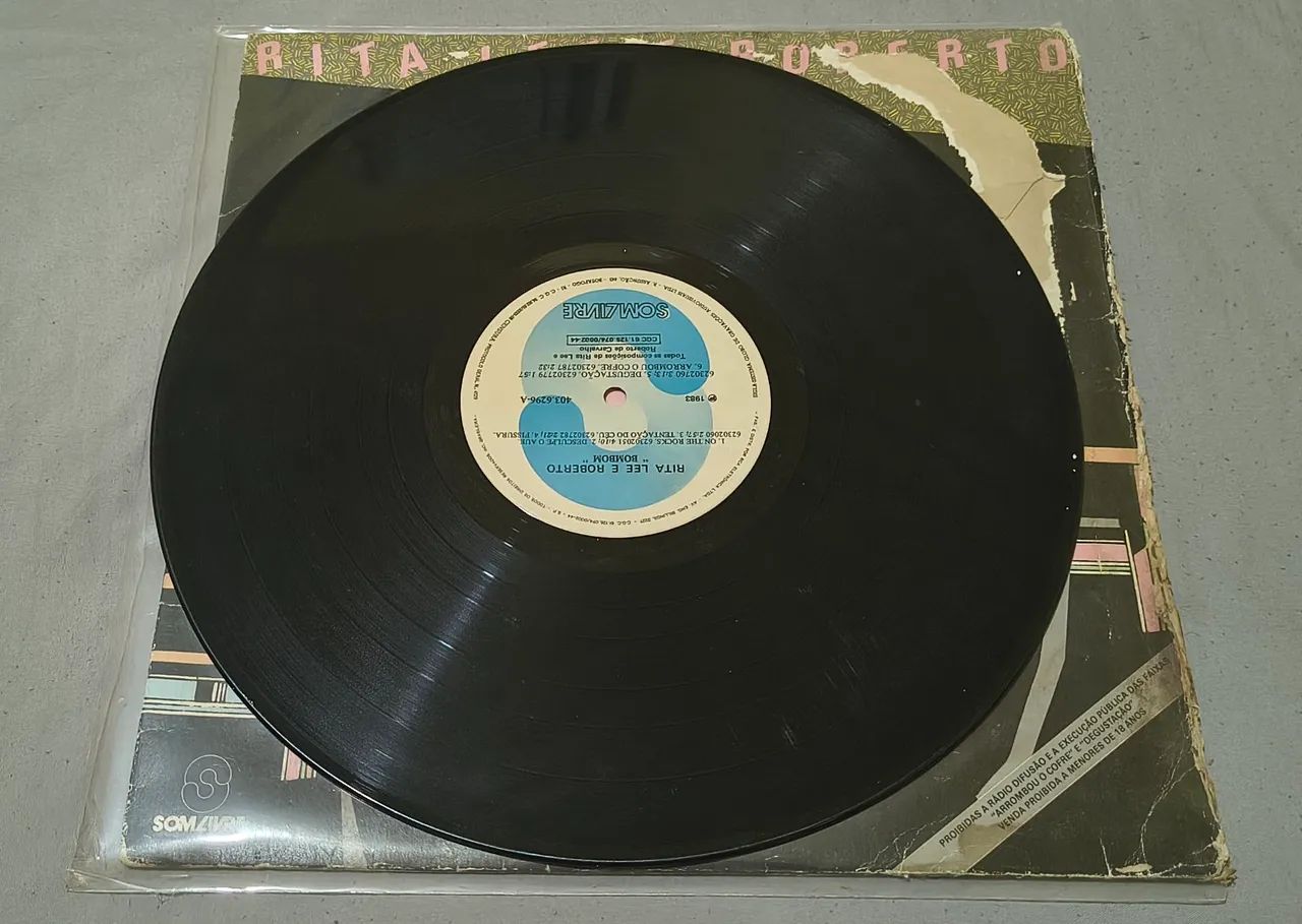 LP Vinil Rita Lee e Roberto de Carvalho BomBom raridade  - Foto 4