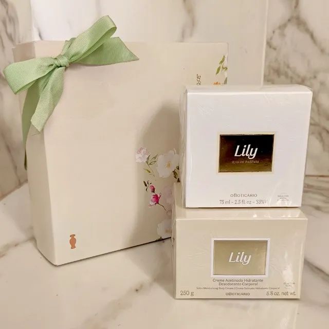 Kit Presente Lily Tradicional Perfume 75ml + Hidratante 250gr - Foto 2