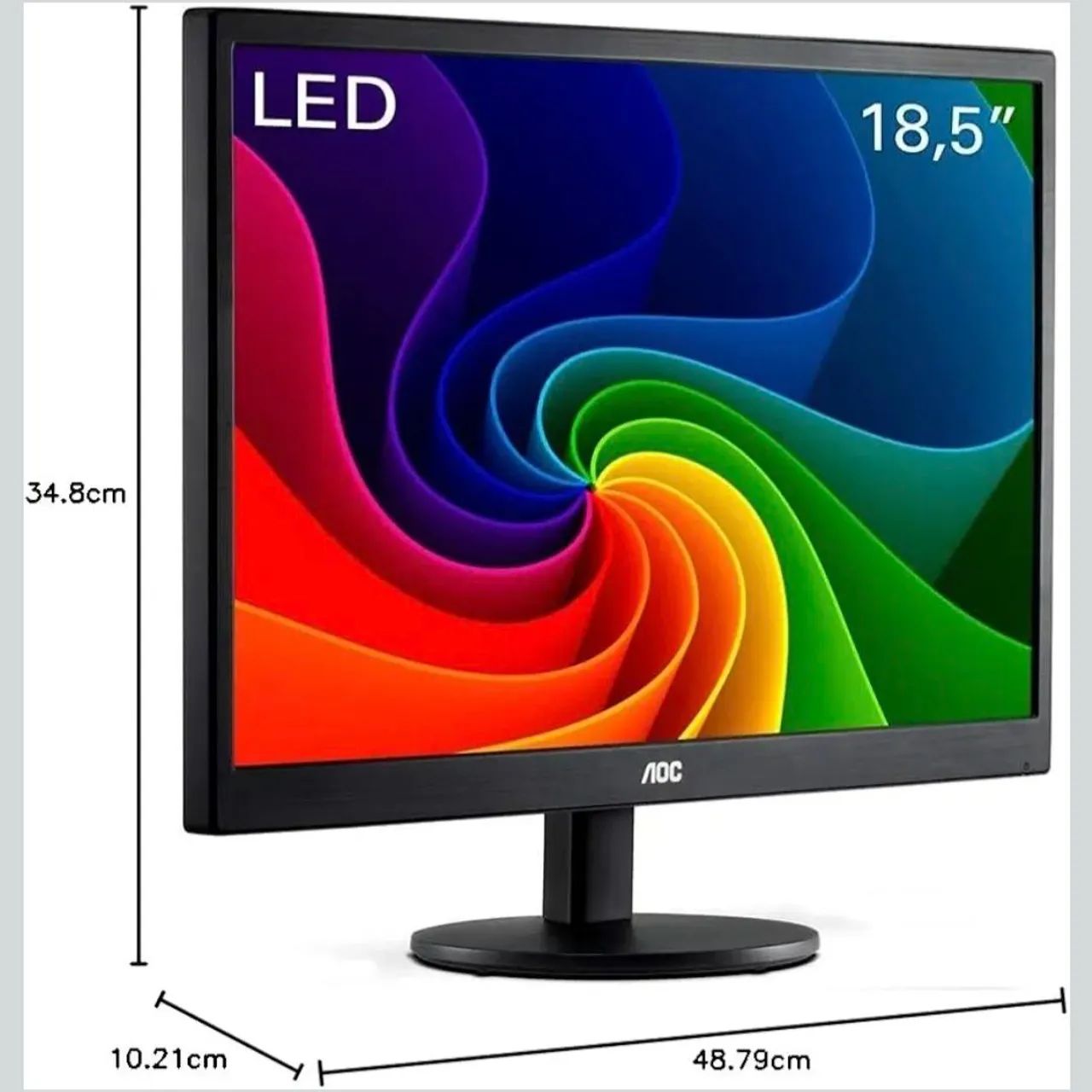 Monitor AOC 18,5" LED + adaptador Hdmi - Foto 2
