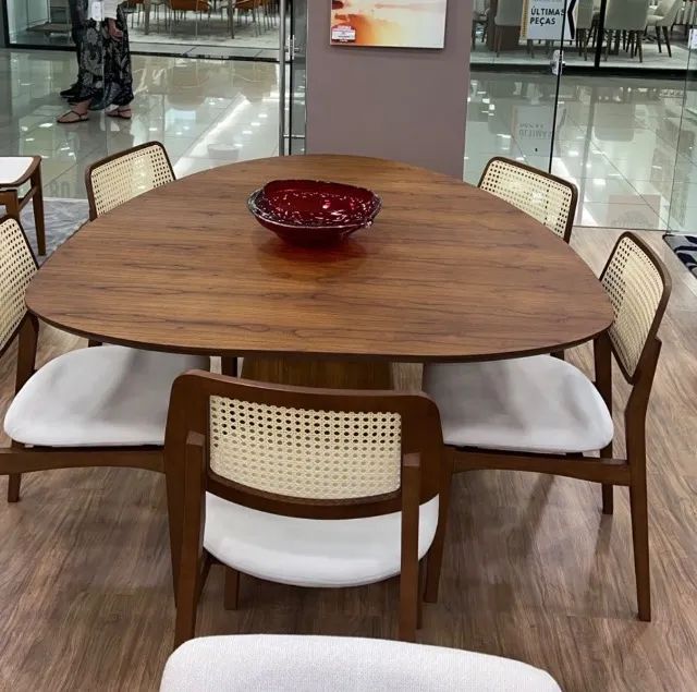 Mesa de jantar orgânica madeira - Foto 3