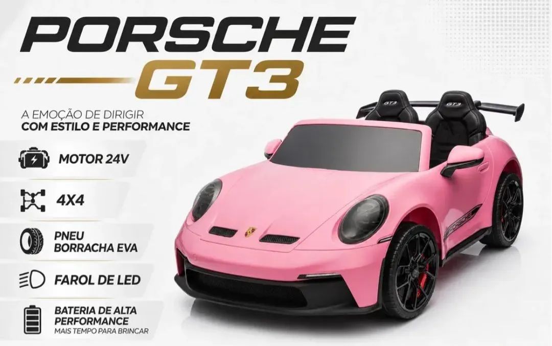 CARRINHO ELÉTRICO PORSCHE GT3 24V 4X4  - Foto 2