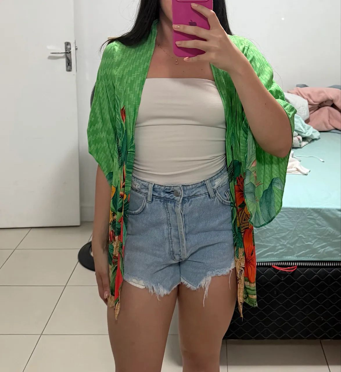 kimono estampado tamanho único 