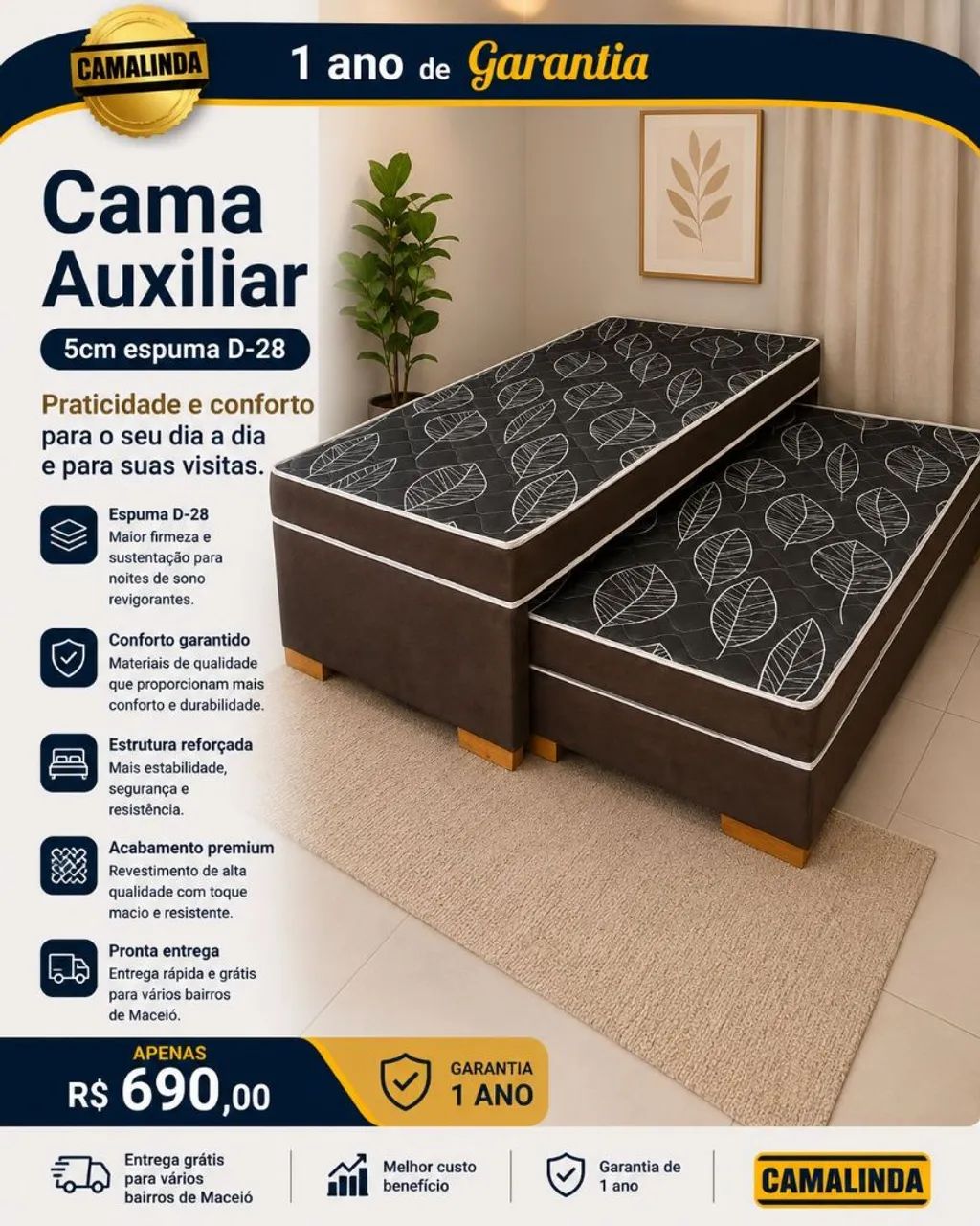 CAMA BOX OFERTA FRETE GRÁTIS  - Foto 3