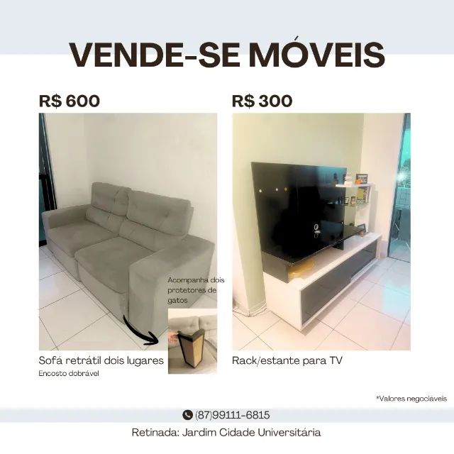 SOFÁ E ESTANTE PARA TV - Jardim Cidade Universitária