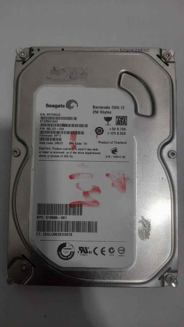 HD 250GB SEAGATE WINDOWS 10