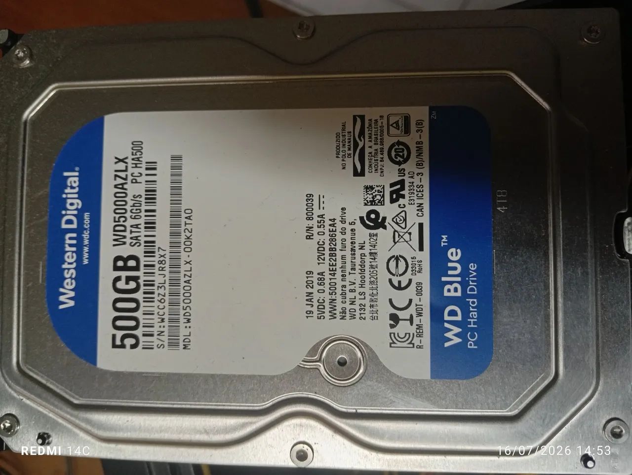 HD WD 500gb 