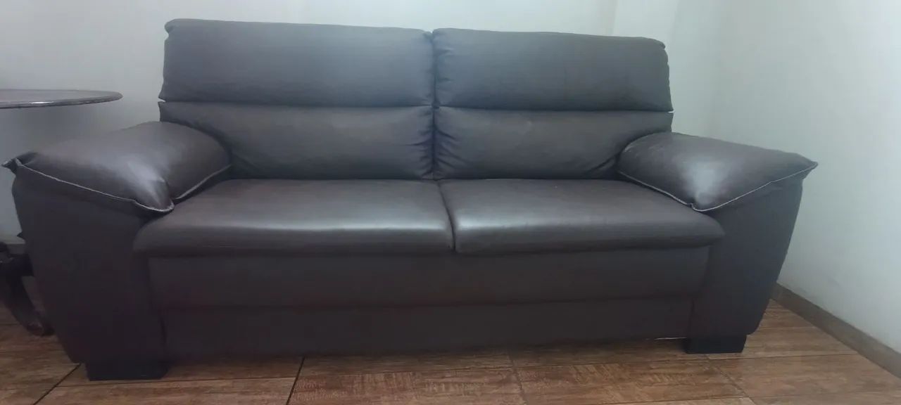 SOFÁ CORINO MARROM 3 LUGARES